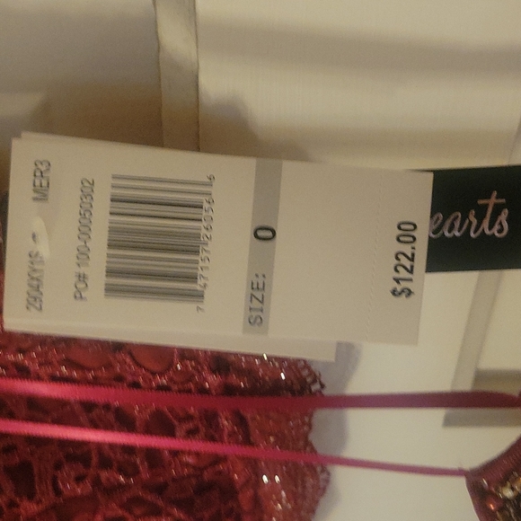 Burgundy 2pc sequin prom dress - Picture 3 of 5